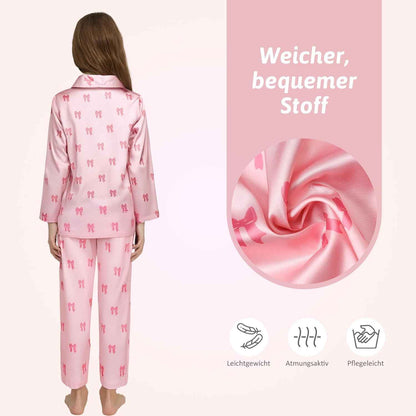 Pyjamas Girls Children, Cute Pyjama Sets, Satin Pyjamas for Girls 5-14 Years