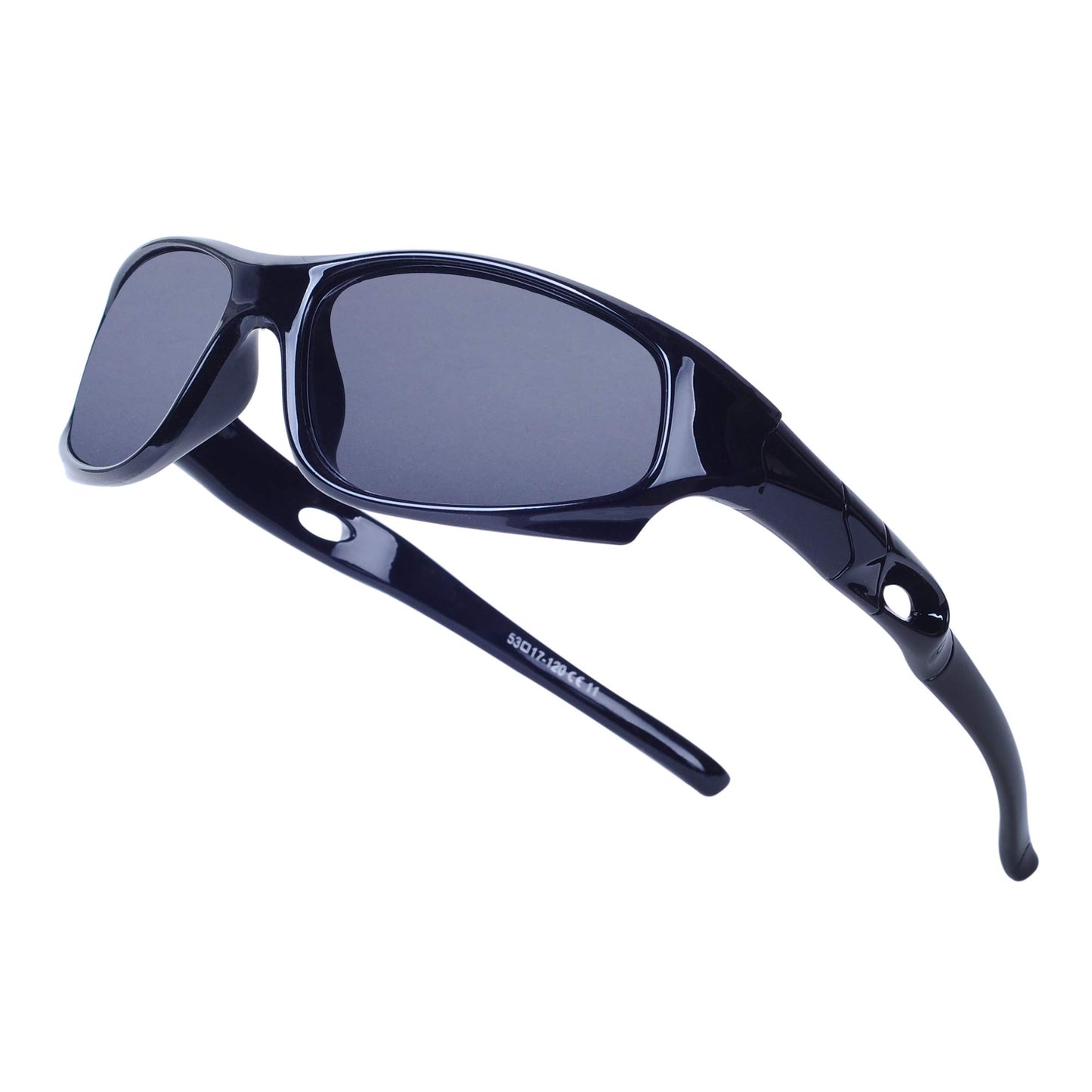 Sport-Sonnenbrille für Kinder, polarisiert, bruchsicher, für Jungen und Mädchen (3-12 Jahre) + Brillenbänder + Brillenetui
