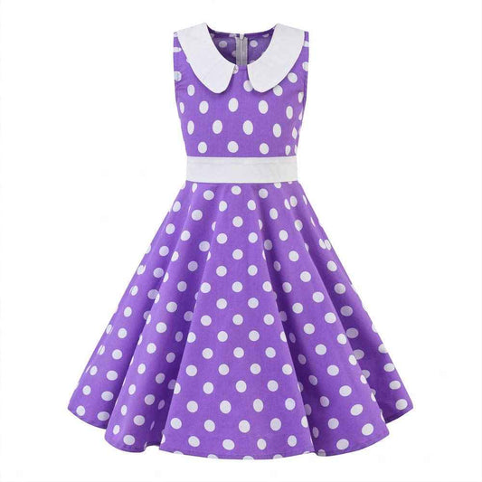 Mädchen Retro Vintage Rockabilly Kleid Partykleider Cocktailkleider