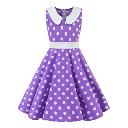 Mädchen Retro Vintage Rockabilly Kleid Partykleider Cocktailkleider