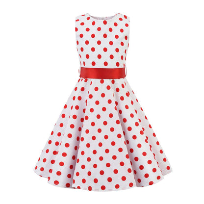 Mädchen Retro Vintage Rockabilly Kleid Partykleider Cocktailkleider