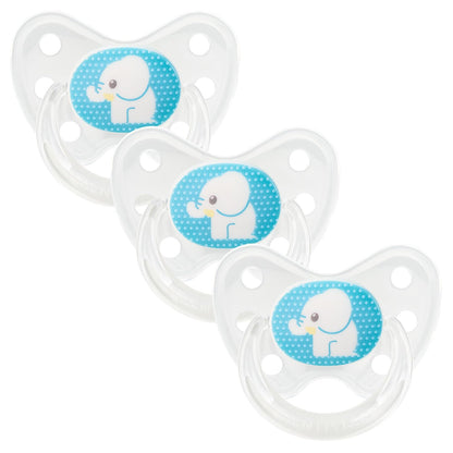 dentistar Silikon Schnuller 3er-Set - Größe 3, ab 14 Monate - Zahn- & kieferfreundlicher Nuckel mit Dental-Stufe – BPA-frei – Made in Germany - Trecker, Grün