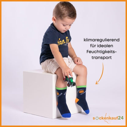 10 Paar Kinder Socken Jungen & Mädchen Baumwolle Kindersocken