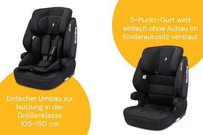 Osann Jazzi Isofix – Der sichere Kindersitz ab 1 Jahr (76–150 cm), mitwachsend mit Isofix & Top-Tether, Schutz & Geborgenheit auf jeder Fahrt - Sunset - Meloni2
