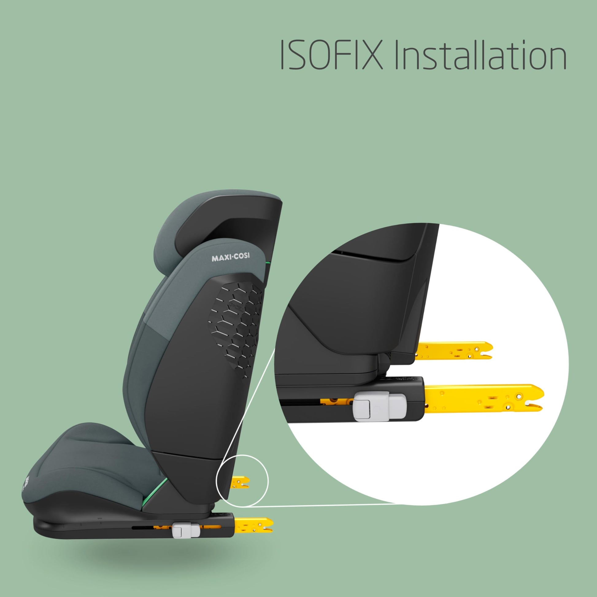 Maxi-Cosi RodiFix S i-Size Kindersitz, 100–150 cm, 3,5–12 Jahre, Autositz Kinder, 3 Liegepositionen, Verstellbare Höhe/Breite, G-CELL Side Impact Protection, AirProtect-Sicherheitskissen, Basic Black - Meloni2