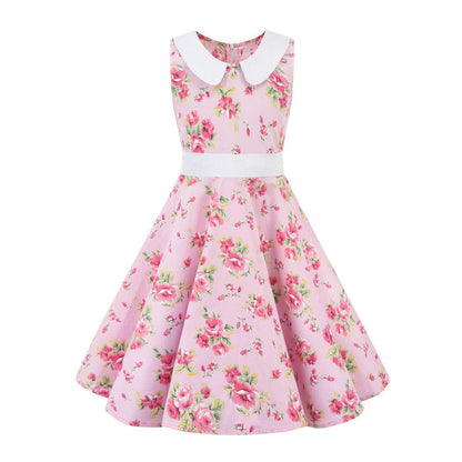 Mädchen Retro Vintage Rockabilly Kleid Partykleider Cocktailkleider