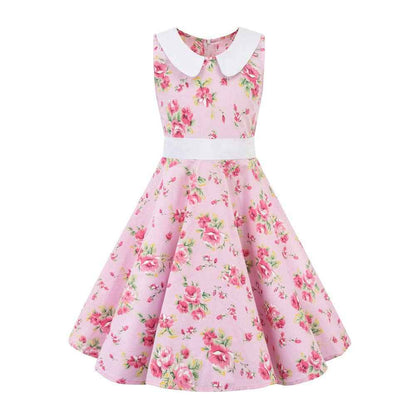 Mädchen Retro Vintage Rockabilly Kleid Partykleider Cocktailkleider