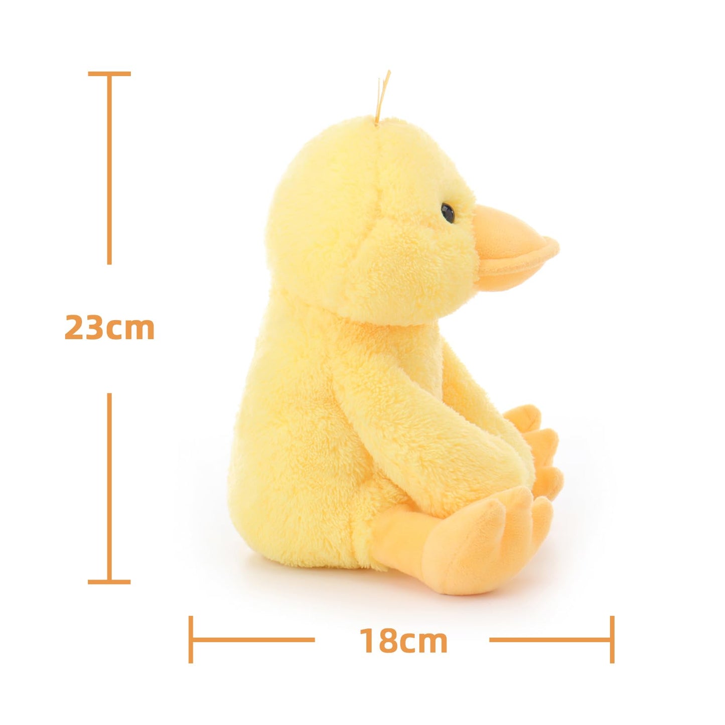 Apricot Lamb Cuddly Toy Velvet Duck 23 cm - Plush Toy Plush Toy for Children and Baby - Fluffy Stuffed Toy for Playing, Gift & Cuddling - Cosy Cuddly Toy - Duck