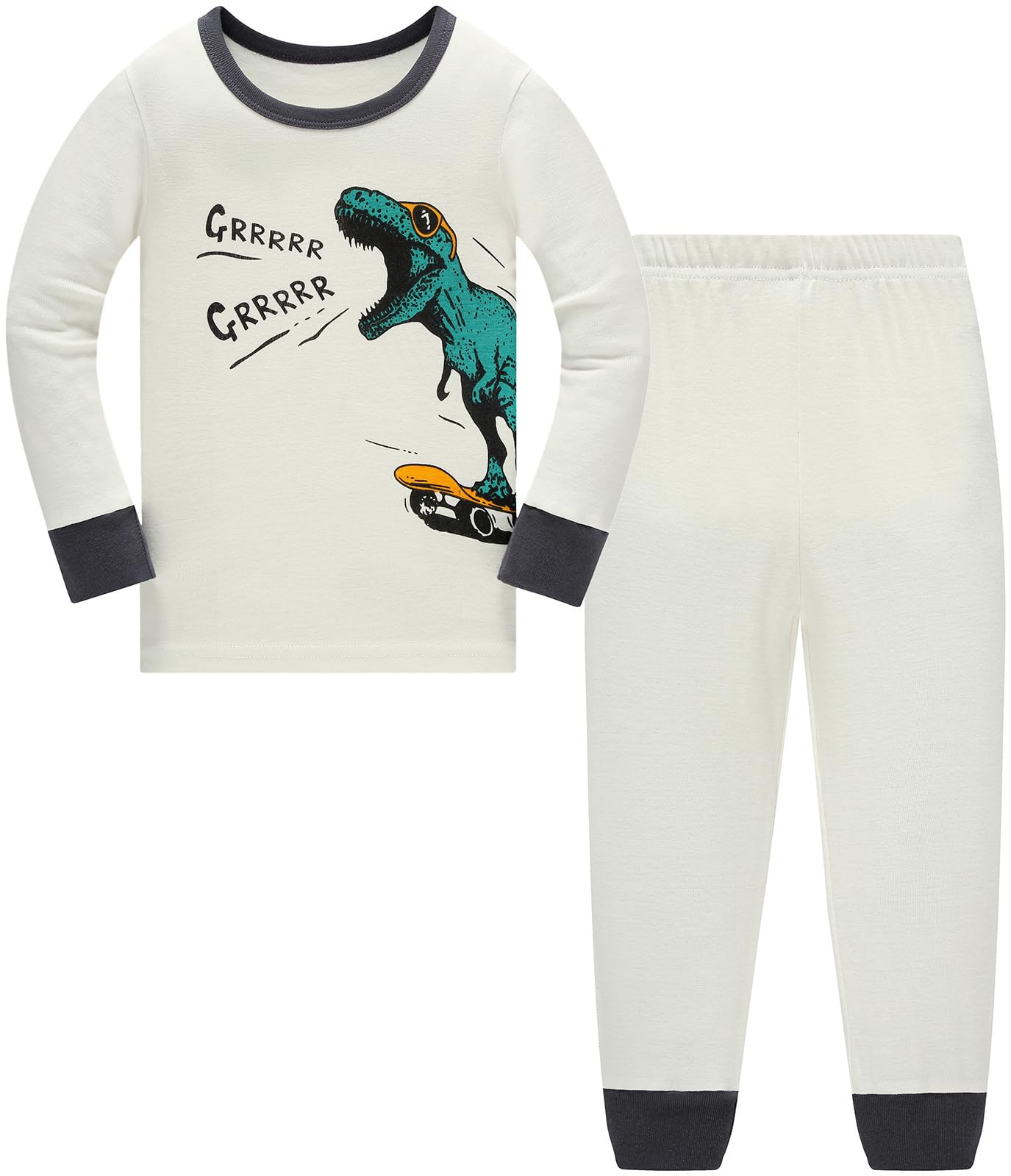 Jungen Pyjamas Dinosaurier Kinder Nachtwäsche Langarm Baumwolle Winter Weihnachten Pyjama Set Größe 92-152, 1-12 Jahre