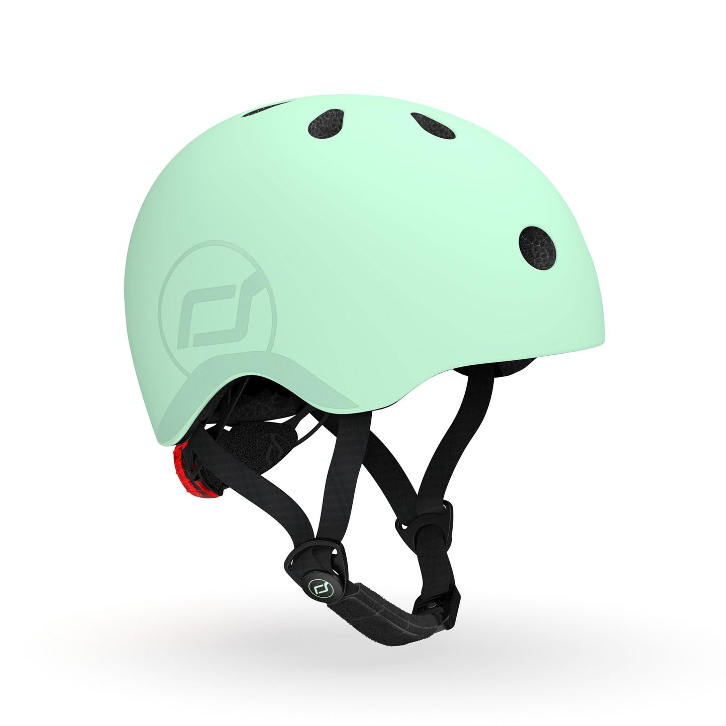 Scoot and Ride Baby Helmet with Adjustable Straps - Matte Finish - Small and Medium - Includes LED Safety Light and Soft Fleece Padding for Extra Protection