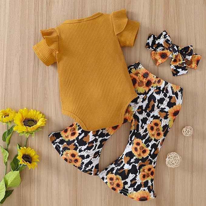 Juflam Neugeborene Baby Mädchen Kleidung Mama Sprüche Mama Mini Strampler Top Hose Outfit Set mit Stirnband