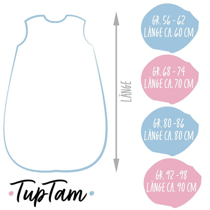 TupTam Baby Sleeping Bag 2.5 Tog - Oeko-Tex All-Year Sleeping Bag Children with Side Zip, Sleeveless