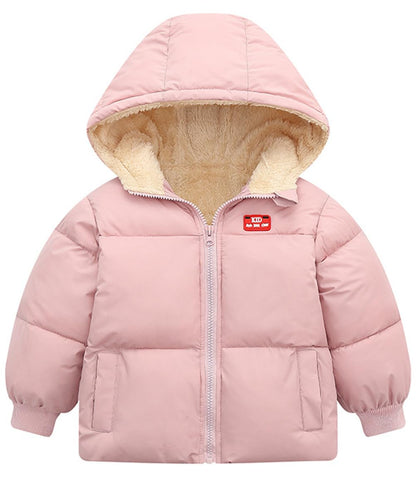 kids4ever Baby Winter Jacket Coat Zip Hooded Jacket Windproof Warm Fleece Outerwear Snowsuit with Two Pockets for Boys Girls 12 Months - 5 Years