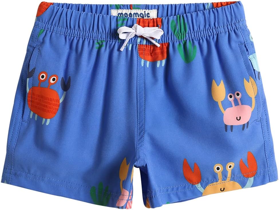 MaaMgic Jungens 4 Way Stretch Badehosen Schnelltrocknend Badeshorts mit Mesh-Futter Taschen und Verstellbarem Tunnelzug MEHRWEG