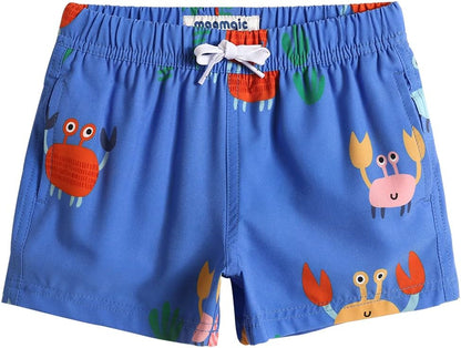 MaaMgic Jungens 4 Way Stretch Badehosen Schnelltrocknend Badeshorts mit Mesh-Futter Taschen und Verstellbarem Tunnelzug MEHRWEG