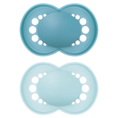 MAM Original Schnuller im 2er-Set, zahnfreundlicher Baby Schnuller aus nachhaltigen & bio-erneuerbaren Materialien, Sauger aus MAM SkinSoft Silikon, mit Schnullerbox, 0-6 Monate, Hase/Reh - Meloni2