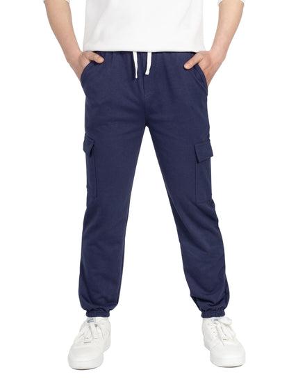 YOUNGSOUL Kinder Jogginghose Jungen Cargo Jogger Hose Sweathose Freizeithose mit Elastischem Bund