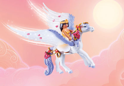 PLAYMOBIL Princess Magic 71360 Heavenly Baby Cloud, Magic Nursery in the Clouds, Includes Baby Cradle, Rocking Horse, Teddy Bear and More, Toy for Children from 4 Years