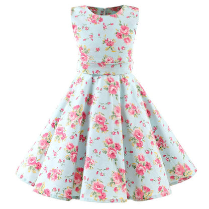 Mädchen Retro Vintage Rockabilly Kleid Partykleider Cocktailkleider