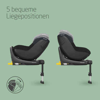 Maxi-Cosi Pebble i-Size, Babyschale, 0–15 Monate, 0–13 kg, 40–83 cm, leichter i-Size Kindersitz, Click&Go-Installation, G-CELL Seitenaufprallschutz, Sitzverkleinerer, Tonal Black - Meloni2