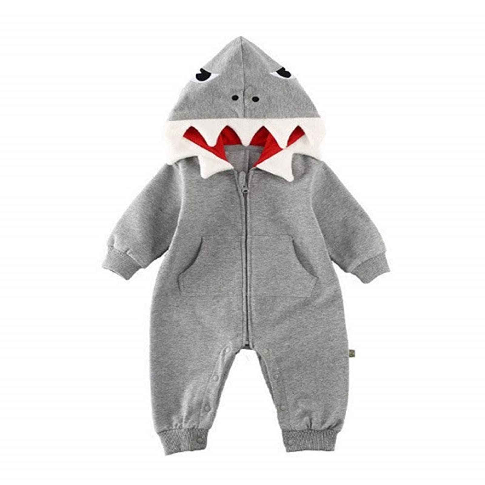 Baby Romper Newborn Autumn Winter Jumpsuit Toddler Animal Costume Jumpsuit with Hood Long Sleeve Bodysuit for Baby Girls Boys Cuddly