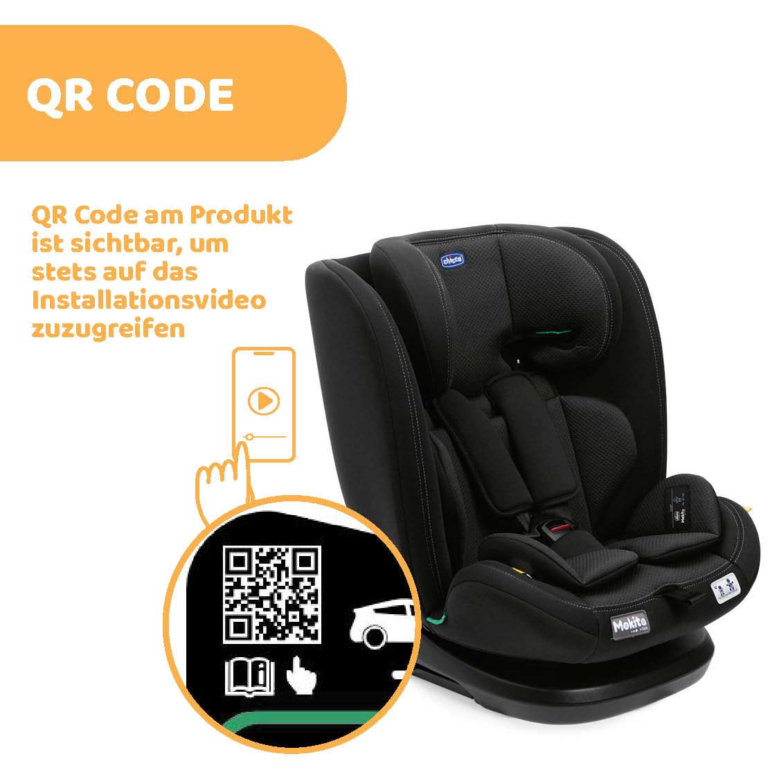 Chicco Unico Evo I-Size, Kindersitz 0-36 Kg, für Kinder von 40 bis 150 cm, homologiert ECE R129/03, Isofix 360° drehbar und neigbar, Gruppe 0+/1/2/3 von 0 bis 12 Jahren, Schwarz - Meloni2