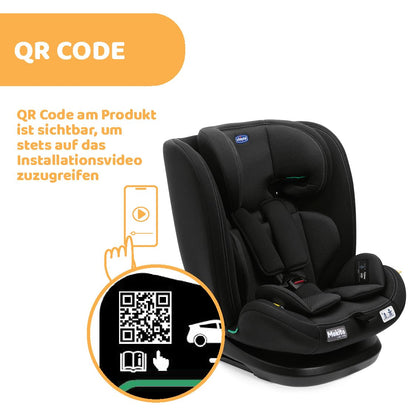 Chicco Unico Evo I-Size, Kindersitz 0-36 Kg, für Kinder von 40 bis 150 cm, homologiert ECE R129/03, Isofix 360° drehbar und neigbar, Gruppe 0+/1/2/3 von 0 bis 12 Jahren, Schwarz - Meloni2