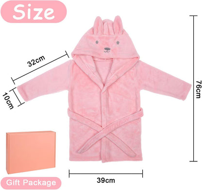 URAQT Kapuzenhandtuch Baby, Baby Kleinkinder Kids Bademantel mit Kapuze, Kapuzenbademantel Niedlichen, Einheitsgröße, Rosa
