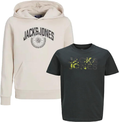 JACK & JONES Junior Kinder Jungen Kapuzenpullover Kids Hoodie Sweatshirt Sweat Shirt Hood