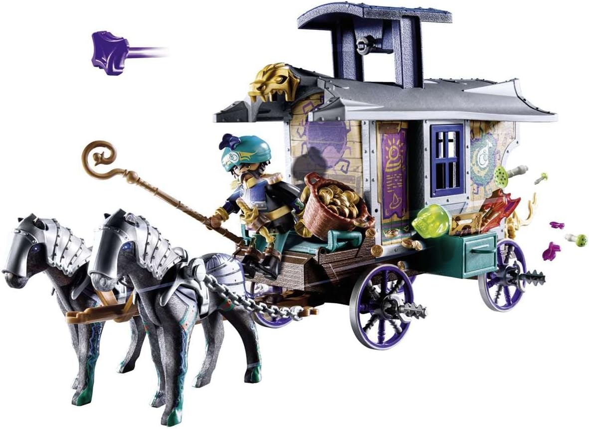 PLAYMOBIL Novelmore 70903 Violet Vale - Dealer Carriage, Toy for Children from 4 Years