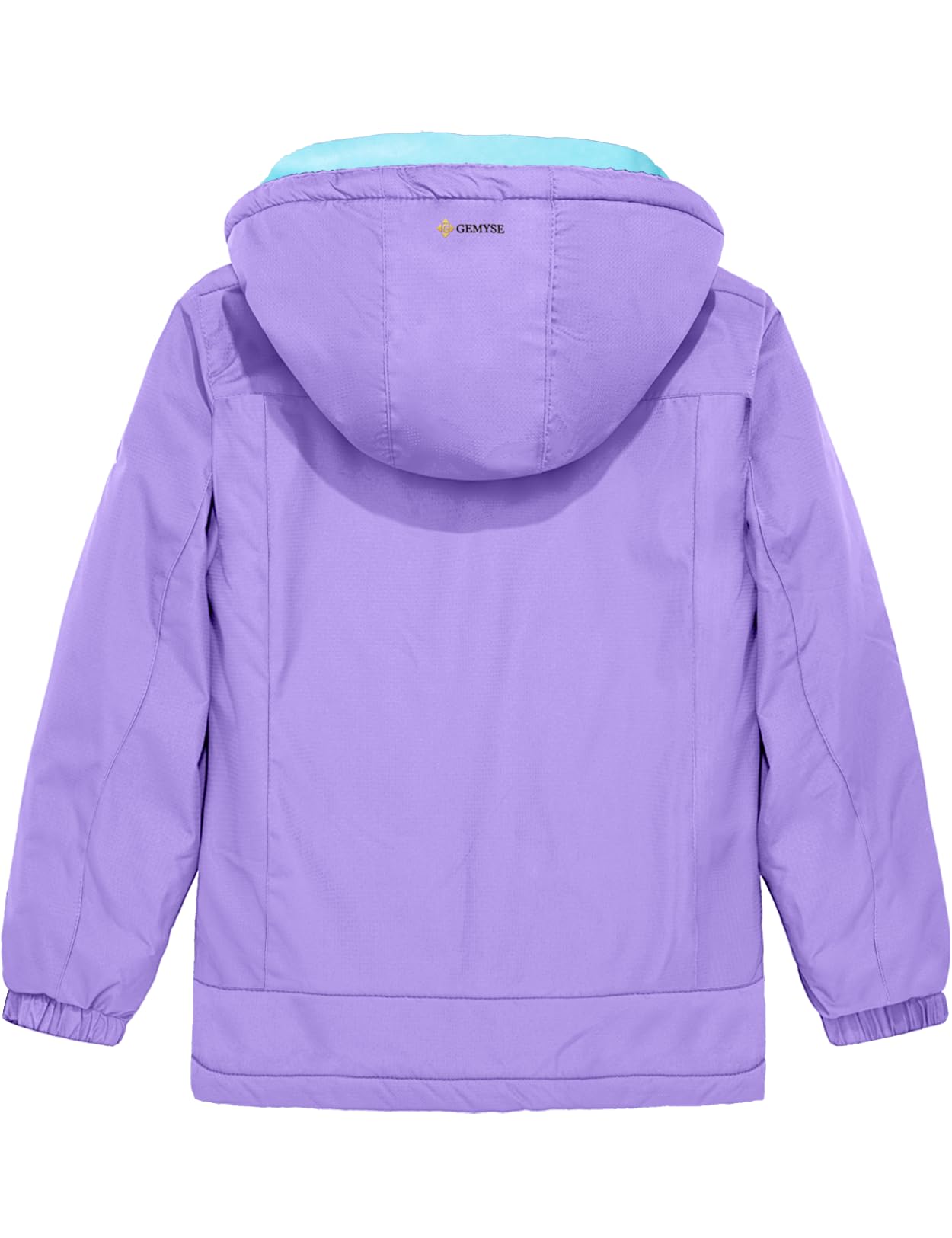 GEMYSE Girls' Waterproof Ski Jacket Windproof Fleece Outdoor Winter Jacket Rain Jacket with Hood