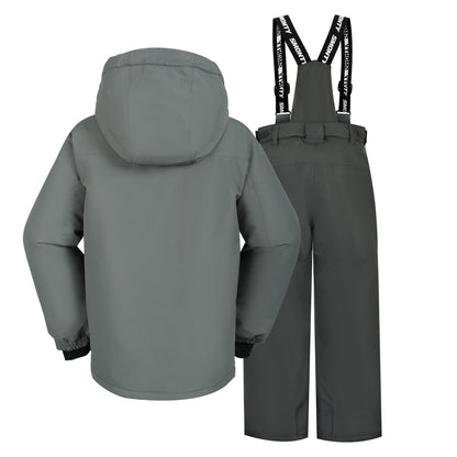 SMONTY SNOWER Boys' Snowsuit with Removable Hood, Ski Suit, Extra Warm, Winter Suit
