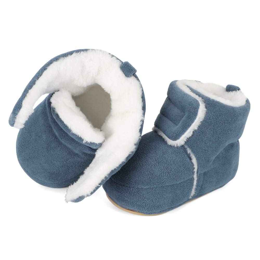 Unisex Baby Boys Girls Warm Winter Boots Rubber Sole Non-Slip Winter First Walking Shoes