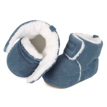 Unisex Baby Boys Girls Warm Winter Boots Rubber Sole Non-Slip Winter First Walking Shoes