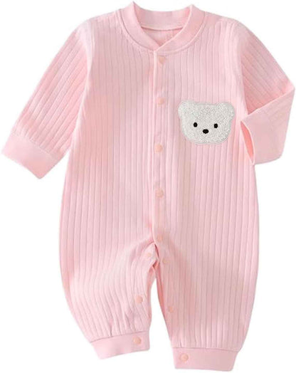KeCool Unisex Baby Clothing Newborn 100% Cotton Soft Long Sleeve Romper Baby Bodysuits Newborn Clothes for Boys and Girls, Comfortable Baby Romper Newborn Clothing Boys Girls