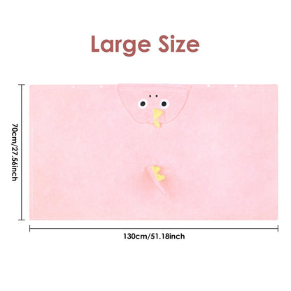 decalsweet Bath Towels for Kids, Large Softness and Absorbent Hooded Baby Bath Towel, Coral Fleece Children's Towel for Bathrobe Boys and Girls, 70 x 140 cm (Blue Elephant) 