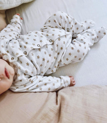 TupTam Baby Jungen Schlafstrampler Langarm Strampler Schlafanzug mit Fuß 3er Pack