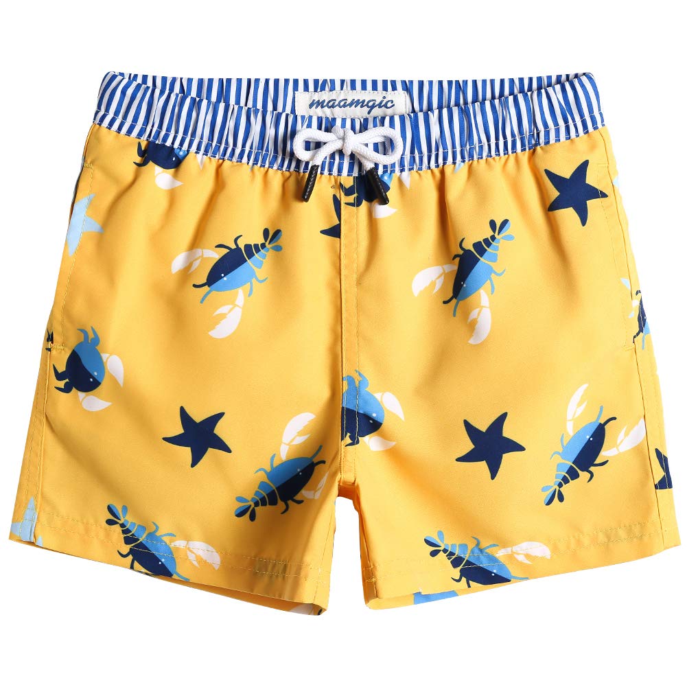 MaaMgic Badehose Jungen Sommer Badeshorts Schnelltrocknend Boardshorts mit Netzfutter Taschen und Verstellbarem Tunnelzug Urlaub Shorts