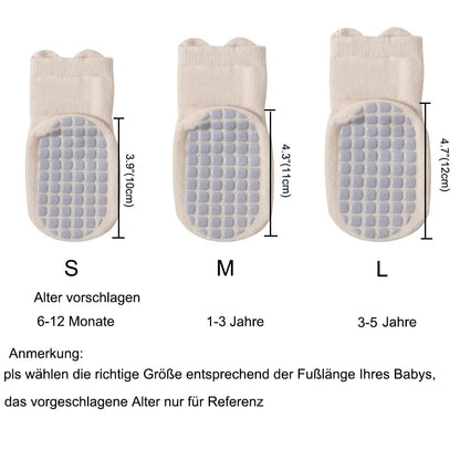 Rutschfeste Socken für Baby Mädchen Jungen 5 Paar Kinder Anti Rutsch Socken Sportsocken Stoppersocken
