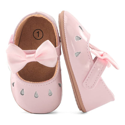 LACOFIA Babyschuhe Mädchen rutschfest Bowknot Prinzessin Krabbelschuhe
