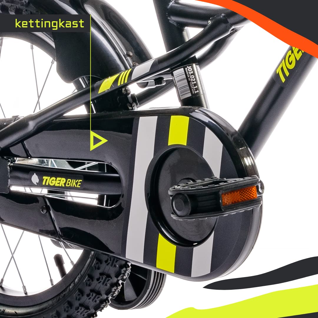 sun baby Jungenfahrrad Kinderfahrrad 14 und 16 Zoll Jungen Tiger Tracker Bike Leicht Stützräder mit Schubstange ab 2-6 Jahre BMX Fahrrad Kinder - Meloni2