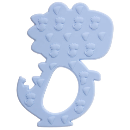Akuku Baby Teething Ring Cooling Teething Aid Made of BPA Free Silicone Teething Toy for Girls and Boys, Grip Ring, Teething Toy, Dinosaur Baby Toy, Dino Blue