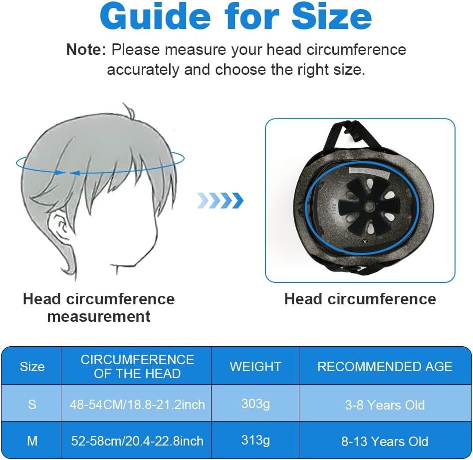 Flintronic Children's Bicycle Helmet, Children's Helmet, Bicycle Helmet for Children, Adjustable Skateboard Helmet for Bicycle, Skateboard, Scooter, Skating, Scooter, BMX for 2-13 Years