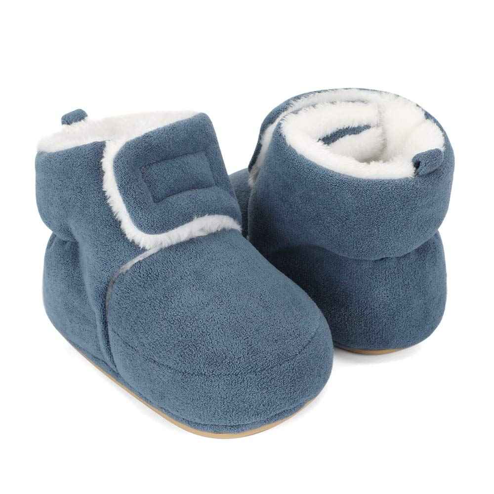 Unisex Baby Boys Girls Warm Winter Boots Rubber Sole Non-Slip Winter First Walking Shoes