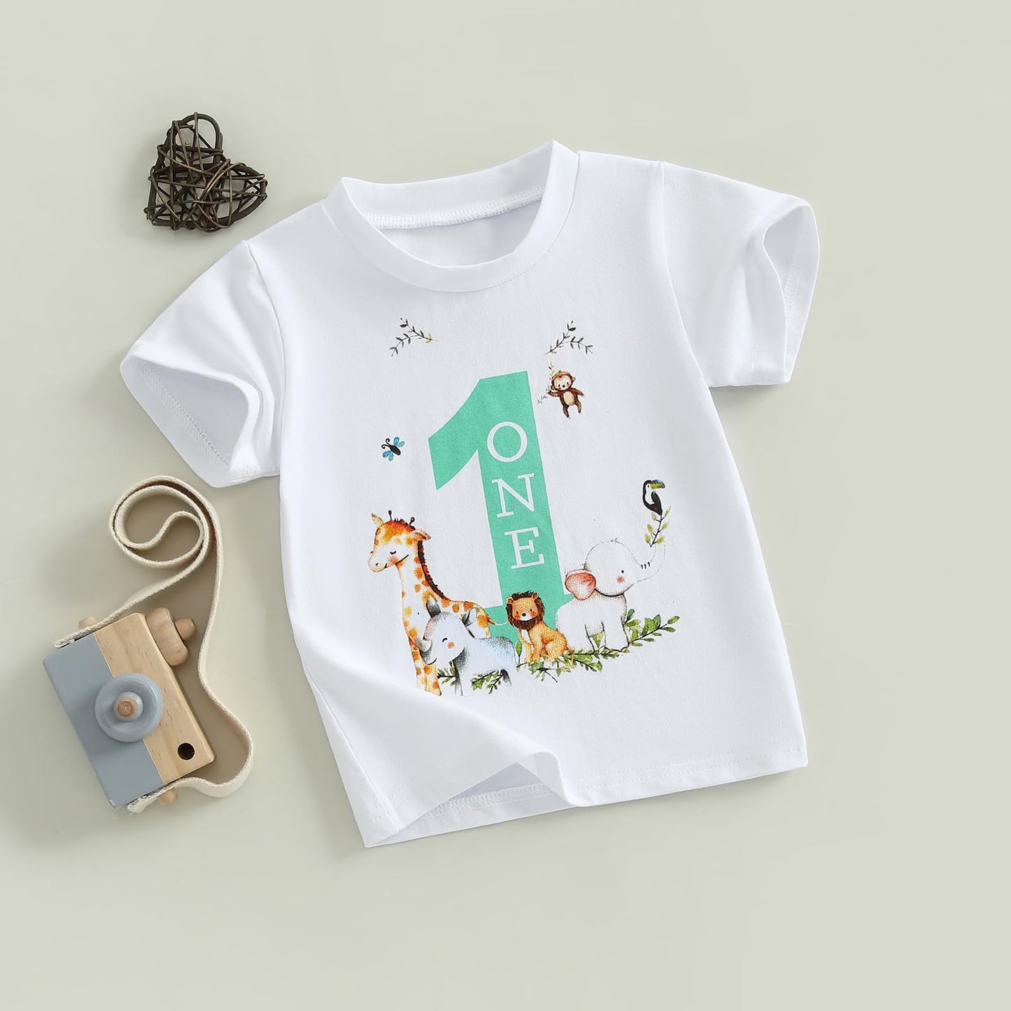 Baby Junge 1. Jahr Geburtstags T-Shirt Wild One Kurzarm Oberteil Baby Mein Erster Geburtstags Outfit Sommer Kleidung