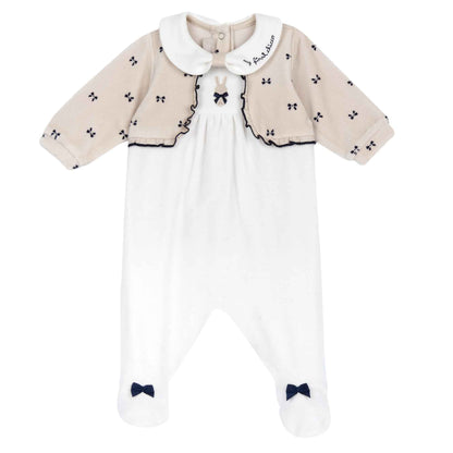 Chicco, Baby romper for boys and girls made of warm and soft velour, with practical button opening, ideal for winter, baby clothes for 0-24 months, designed in Italy