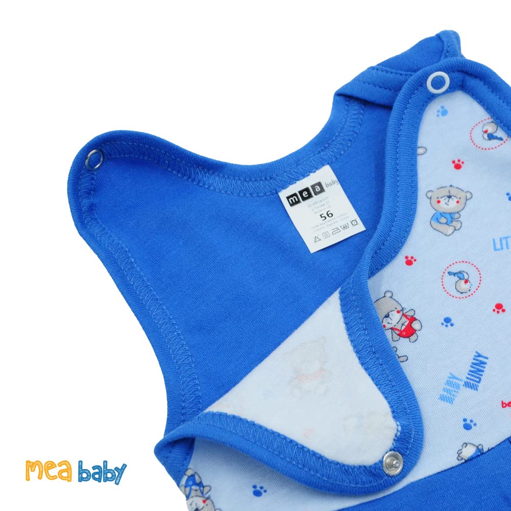 MEA BABY Unisex Strampler mit Aufdruck, Baumwolle, 5er Pack. Baby Strampler Mädchen Baby Strampler Junge