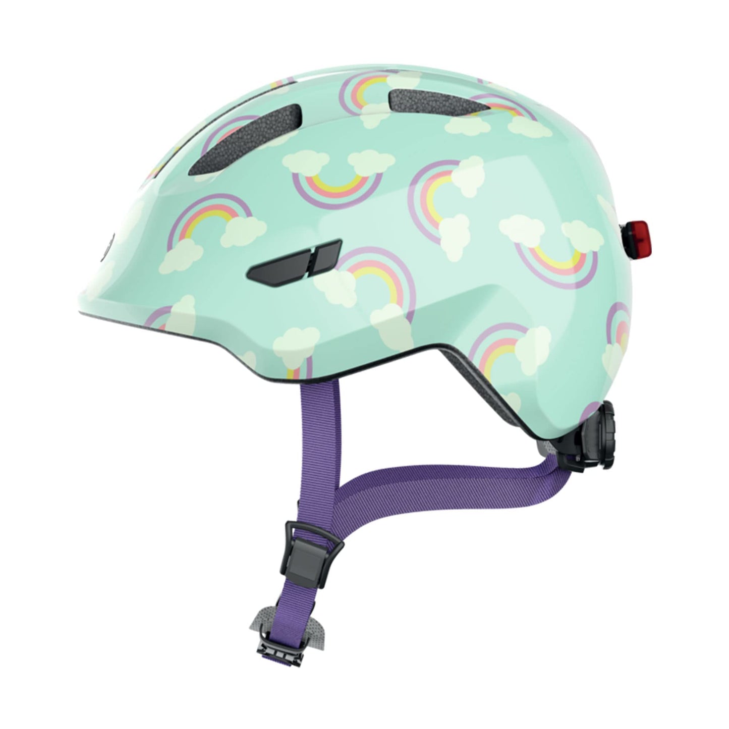 ABUS Smiley Kinderhelm 3.0 LED - Fahrradhelm für Kleinkinder mit tiefer Passform - kindgerechte Designs - Platz für Pigtail - Unisex