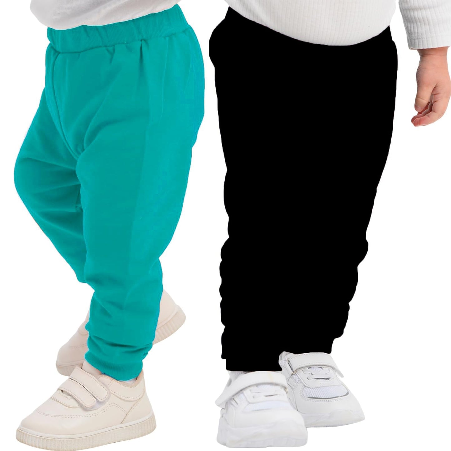 100% Baumwolle Babyhosen Kinderhosen | 2 er-Pack Lässig Sweathose Weiche und Bequeme Babykleidung für Jungen und Mädchen