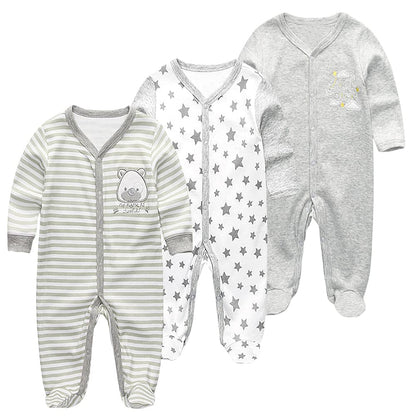 Chamie Strampler für Babys, Strampler, langärmelig, Baumwolle, 0–3 m/3–6 m/6–9 m/9–12 m